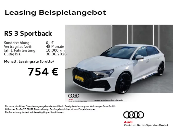 Details zum Fahrzeug: AUDI RS3 Sportback *SONOS*RS-AGA*NAV+*ACC*R-CAM*