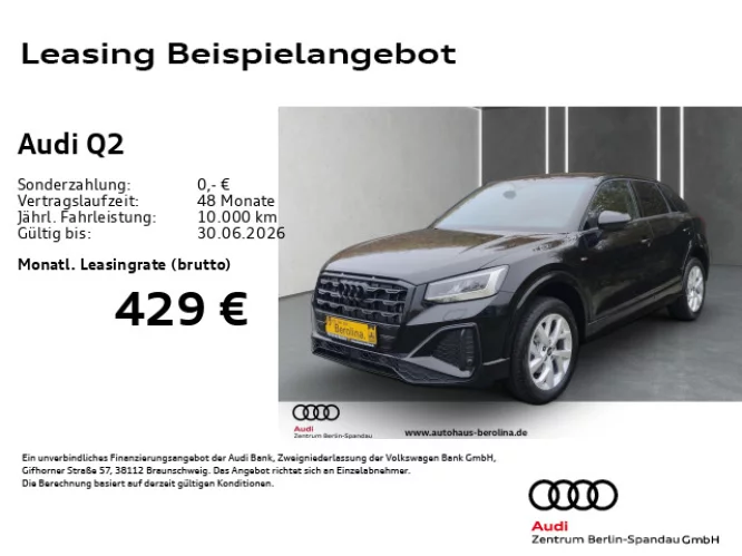 Details zum Fahrzeug: AUDI Q2 35 TFSI S line S tronic *Opt.-Schwarz+*GRA*