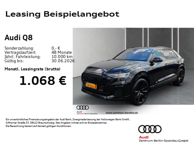 Details zum Fahrzeug: AUDI Q8 TDI qu. S line business tiptronic *PANO*B&O*