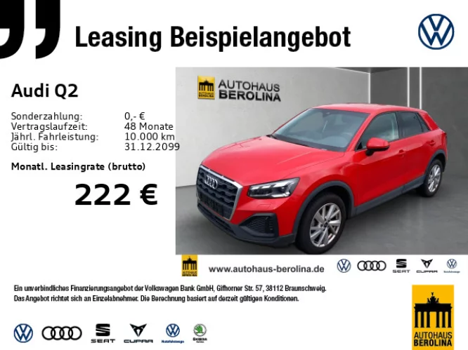 Details zum Fahrzeug: AUDI Q2 30 TFSI *MATRIX*PDC*KLIMA*