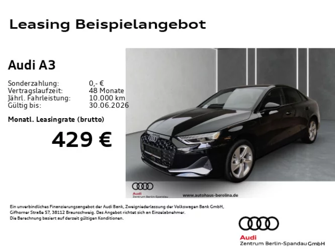 Details zum Fahrzeug: AUDI A3 Lim. 35 TFSI Adv. S tronic *ACC*PARKASSIST+*