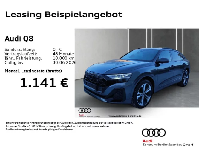 Details zum Fahrzeug: AUDI Q8 TDI qu. S line tiptronic *PANO*MATRIX*B&O*