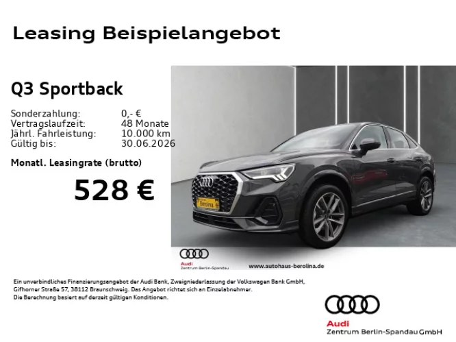 Details zum Fahrzeug: AUDI Q3 Sportback 35 TFSI S tronic *AHK*NAV+*R-CAM*