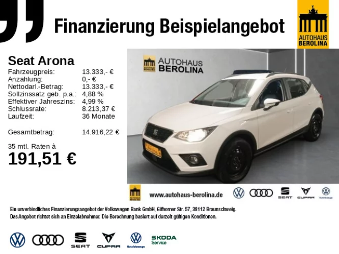 Details zum Fahrzeug: SEAT Arona 1.0 TSI Style *GRA*KLIMA*