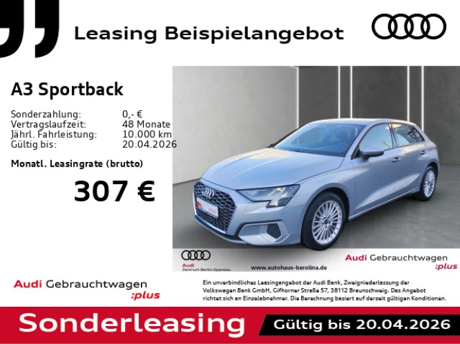 Details zum Fahrzeug: AUDI A3 Sportback 35 TFSI Adv. *Smartph.-int.*SHZ*