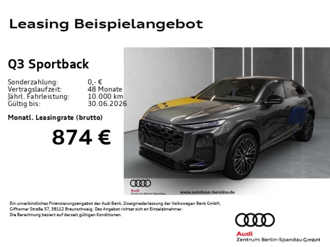 Details zum Fahrzeug: AUDI Q3 Sportback e-hybrid S line S tronic *PANO*LED+