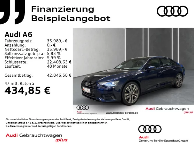 Details zum Fahrzeug: AUDI A6 Lim. 55 TFSI qu. Sport S tronic *PANO*R-CAM*