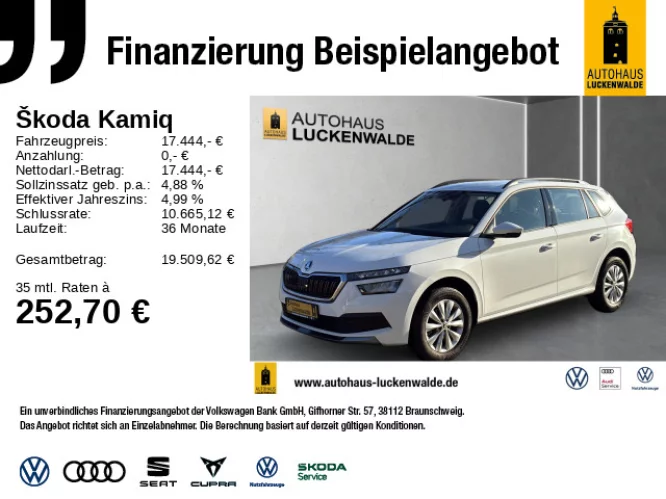 Details zum Fahrzeug: SKODA Kamiq 1.0 TSI Ambition DSG *PDC*LED*GRA*SHZ*