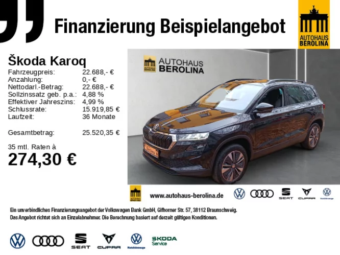 Details zum Fahrzeug: SKODA Karoq 1.5 TSI Ambition DSG *AHK*ACC*R-CAM*PDC*