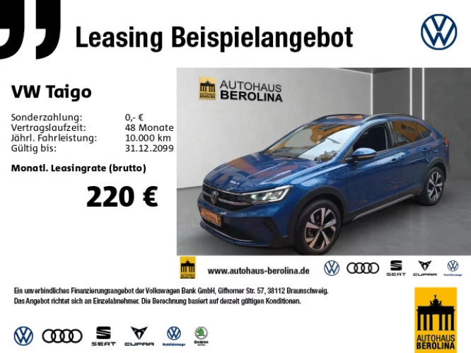 Details zum Fahrzeug: VW Taigo 1.0 TSI Life DSG *ACC*R-CAM*PDC*SHZ*