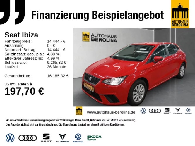 Details zum Fahrzeug: SEAT Ibiza 1.0 TSI Style DSG *Vision+*
