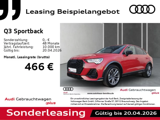 Details zum Fahrzeug: AUDI Q3 Sportback 35 TDI S line S tronic *MATRIX*ACC*