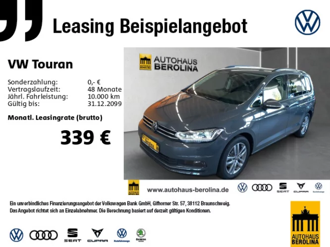 Details zum Fahrzeug: VW Touran 1.5 TSI Comfortline DSG *7-Sitzer*ACC*