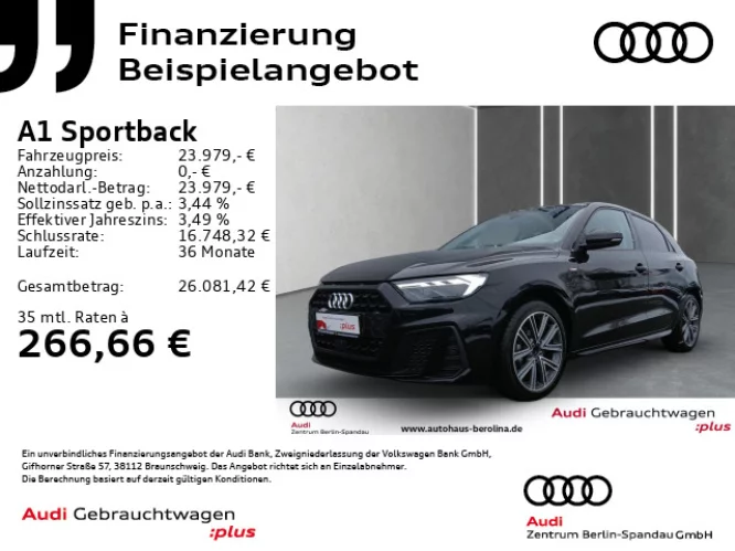 Details zum Fahrzeug: AUDI A1 Sportback 25 TFSI S line S tronic *ACC*R-CAM*