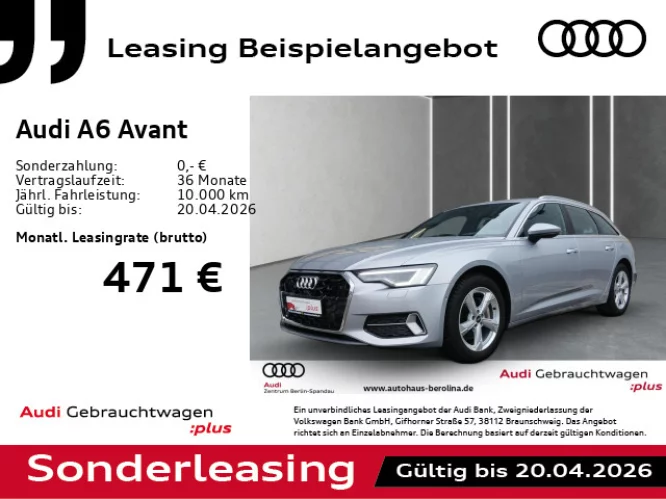 Details zum Fahrzeug: AUDI A6 Avant 45 TFSI Adv. S tronic *AHK*TOUR*SHZ*