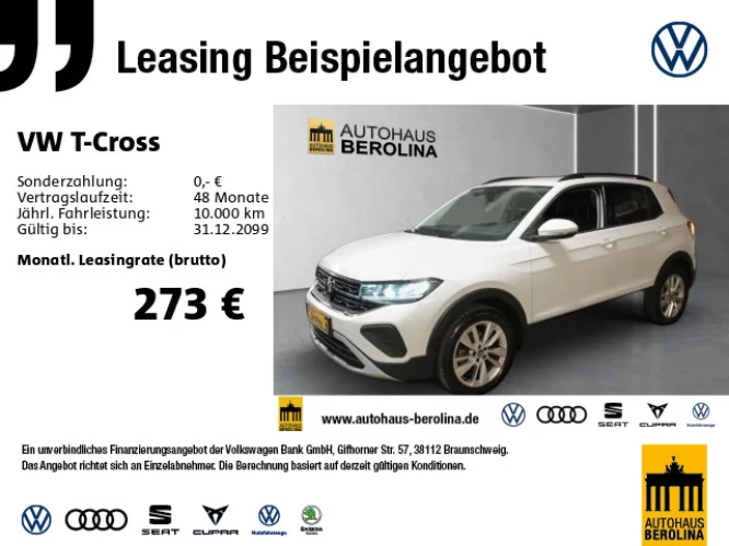Details zum Fahrzeug: VW T-Cross 1.5 TSI Life DSG *PDC*R-CAM*LED*SHZ*