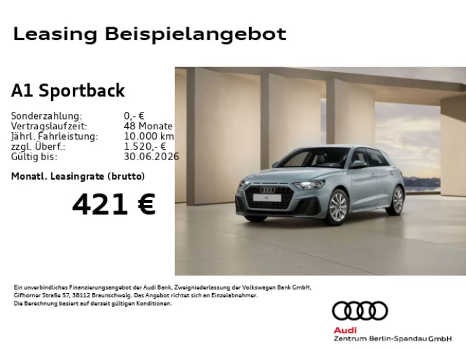 Details zum Fahrzeug: AUDI A1 Sportback 30 TFSI S line S tronic *GRA*R-CAM*