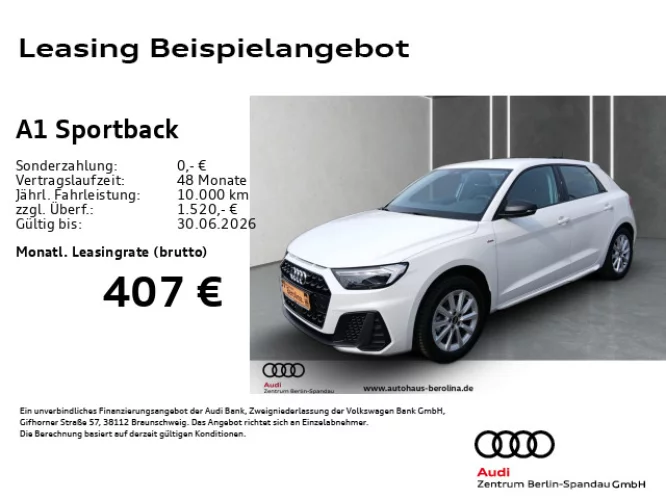 Details zum Fahrzeug: AUDI A1 Sportback 30 TFSI S line S tronic *R-CAM*SHZ*