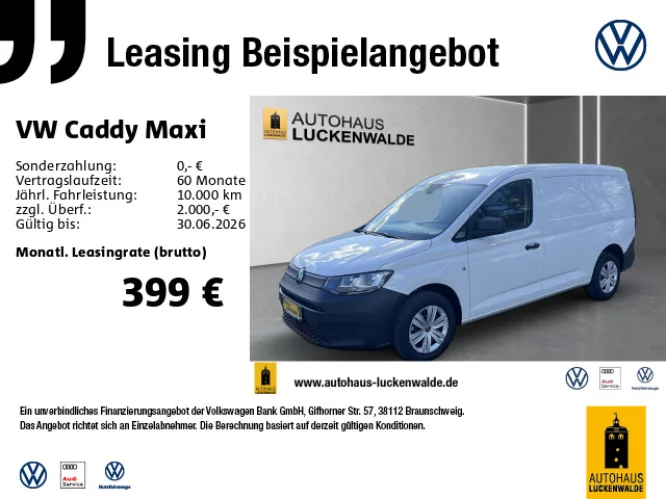 Details zum Fahrzeug: VW Caddy Maxi Cargo 2.0 TDI LR DSG *AHK*SHZ*KLIMA*
