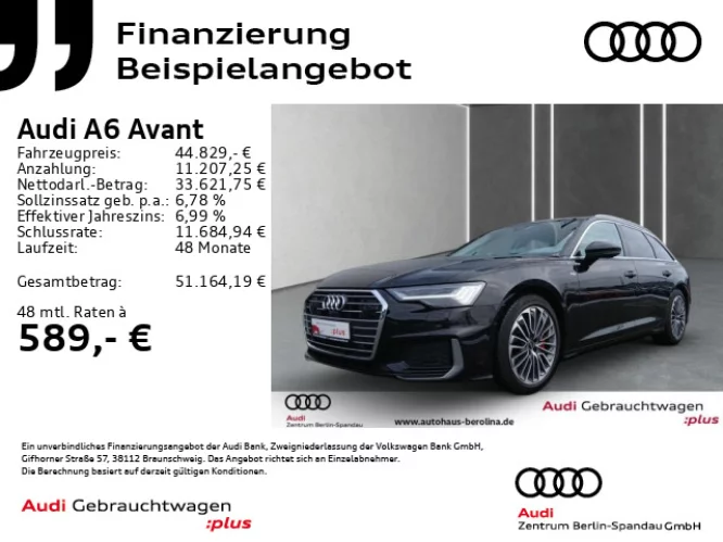Details zum Fahrzeug: AUDI A6 Avant 55 TFSI e qu. S line S tronic *MATRIX*