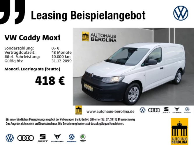 Details zum Fahrzeug: VW Caddy Maxi Cargo 2.0 TDI LR DSG *AHK*GRA*PDC*