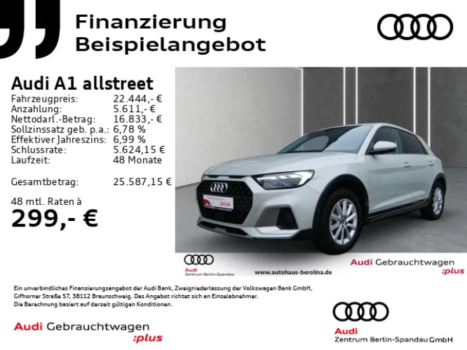 Details zum Fahrzeug: AUDI A1 Allstreet 30 TFSI *LED*GRA*Virt.C*PDC+*SHZ*