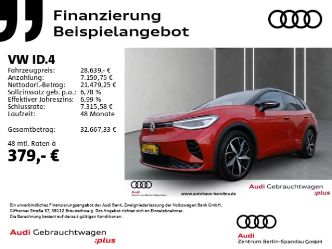 Details zum Fahrzeug: VW ID.4 GTX *PANO*IQ-MATRIX*ACC*NAV*WärmeP*PDC*SHZ*