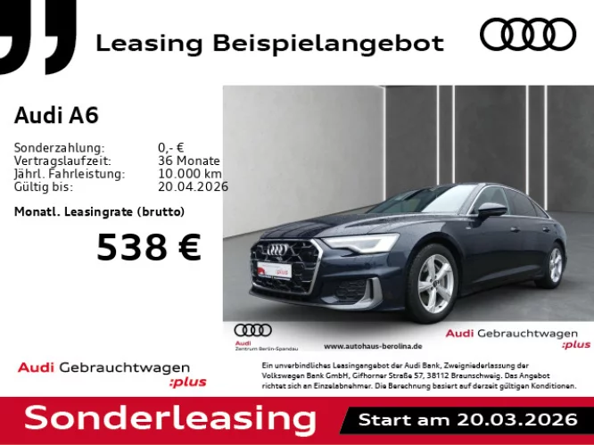 Details zum Fahrzeug: AUDI A6 Lim. 50 TDI S line qu. *PANO*HuD*MATRIX*360°*