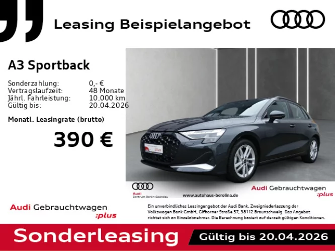 Details zum Fahrzeug: AUDI A3 Sportback 35 TDI Adv. S tronic *NAV+*R-CAM*