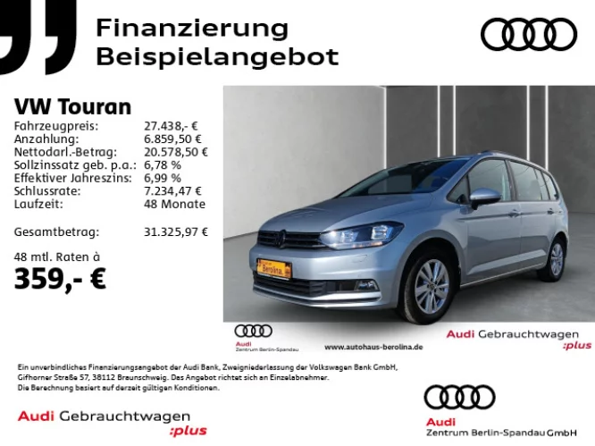 Details zum Fahrzeug: VW Touran 2.0 TDI Comfortline DSG *ACC*NAV*PDC*SHZ*