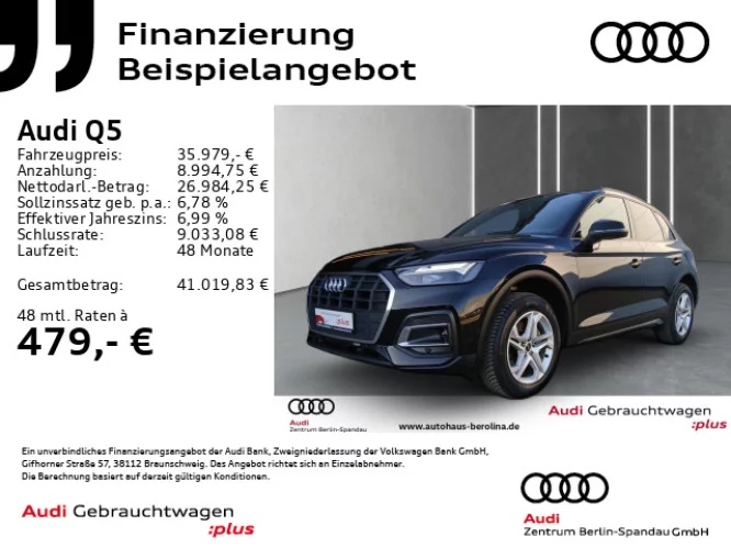 Details zum Fahrzeug: AUDI Q5 40 TDI qu. S tronic *NAV+*R-CAM*Virt.C+*SHZ*