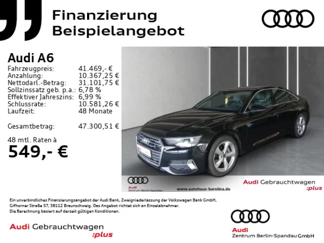 Details zum Fahrzeug: AUDI A6 Lim. 50 TDI qu. Sport tiptronic *AHK*TOUR*