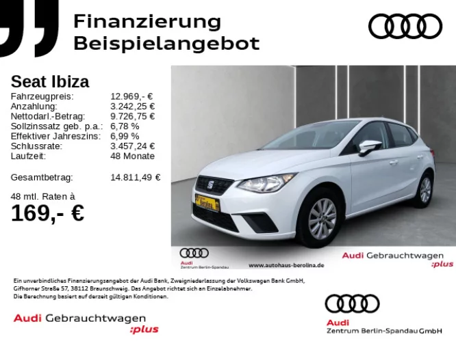 Details zum Fahrzeug: SEAT Ibiza 1.0 TSI Style *GRA*PDC*SHZ*KLIMA*