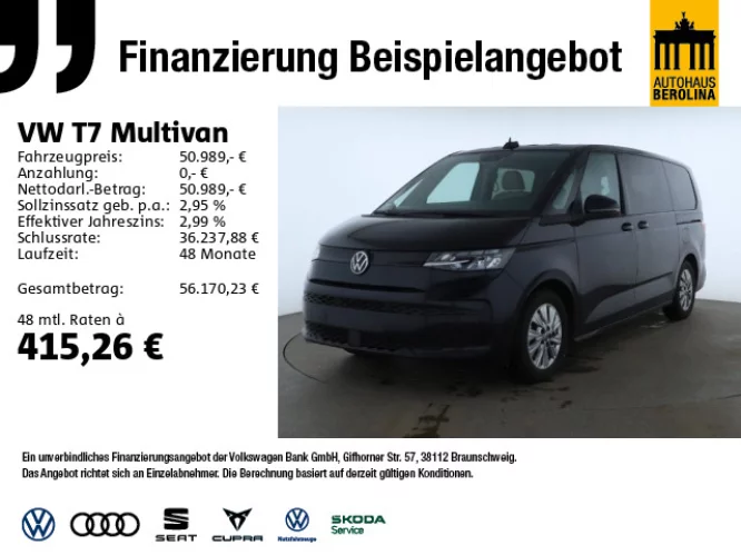 Details zum Fahrzeug: VW T7 Multivan 2.0 TDI Lang DSG*NAVI*ACC*AHK*R-CAM*