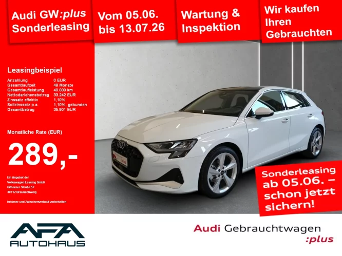 Details zum Fahrzeug: Audi A3 Sportback 30 Adv. S tr. Pano*StHz*RFK*ACC*NAV