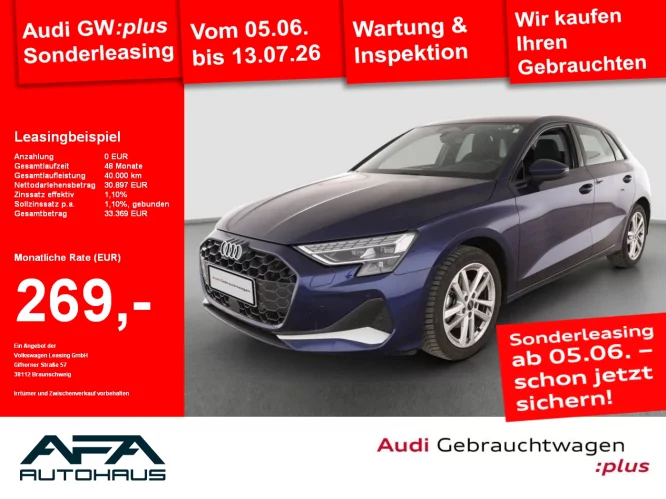 Details zum Fahrzeug: Audi A3 Sportback TFSI Adva. RFK*ACC*Navi*Sp.Sitze*LED