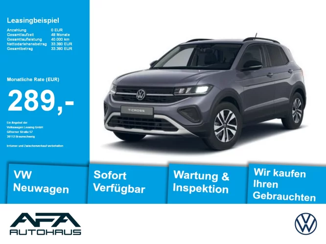 Details zum Fahrzeug: VW T-Cross ENERGY 1.0 l TSI DSG RFK*Klima*Shzg*
